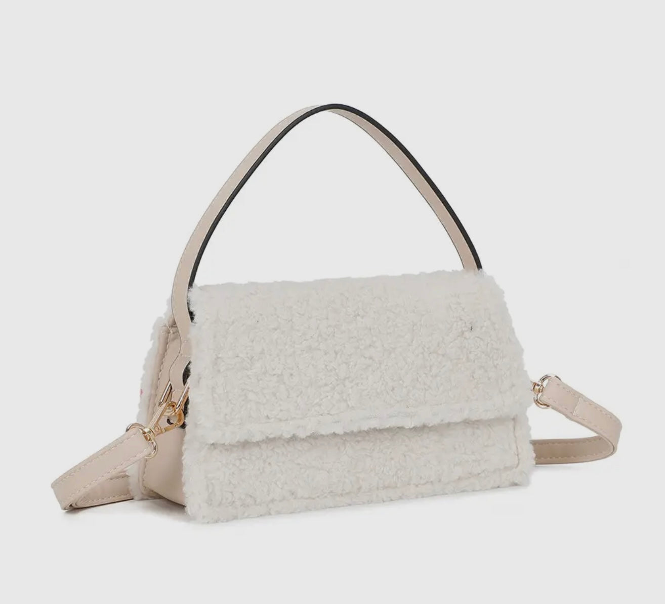 Handtasche weiss/beige