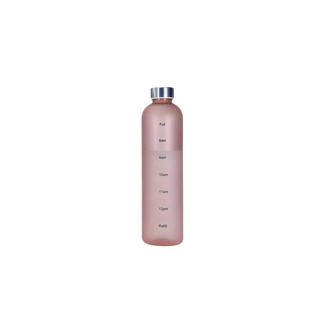 Wasserflasche mit Markierung rosa