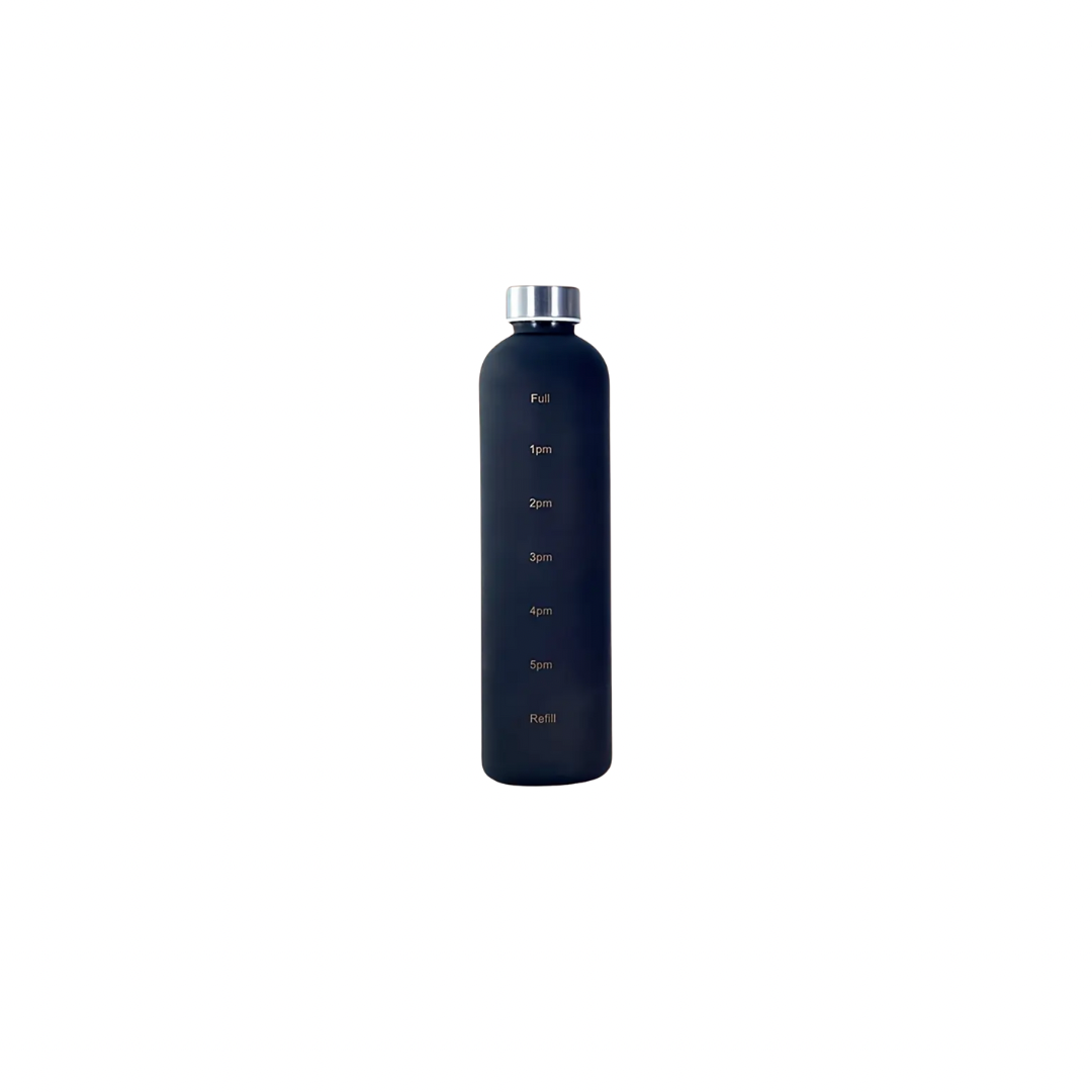 Wasserflasche mit Markierung dunkelblau