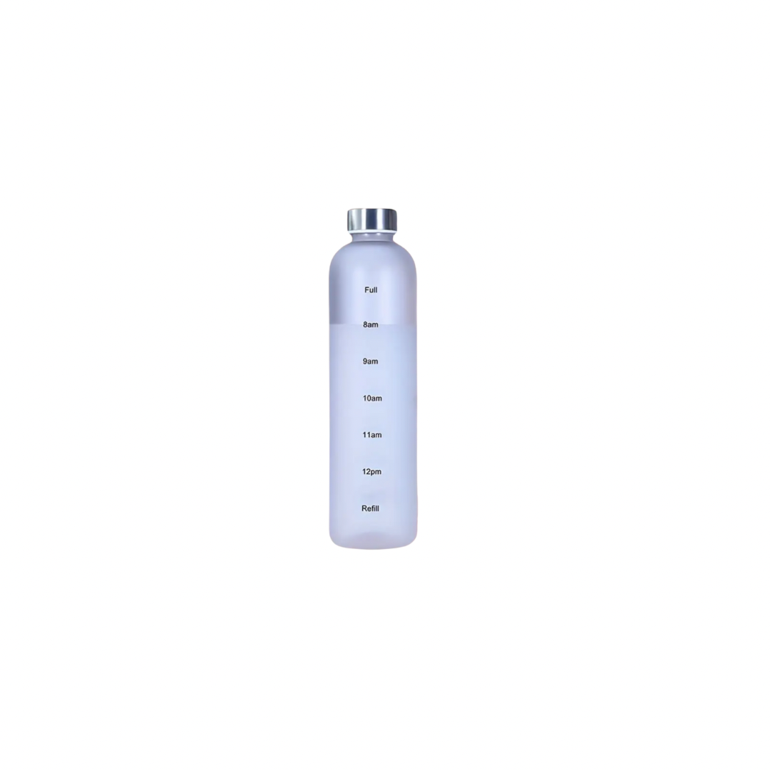 Wasserflasche mit Markierung hellblau